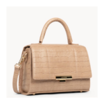 PETIT SAC À MAIN EXO TRINITY 480-033 LANCASTER NAT-CROCO VUE DE FACE