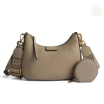 PETIT SAC DEMI-LUNE GIULIA MAC ALYSTER KC-103 TAUPE VUE LATÉRALE