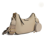 PETIT SAC DEMI-LUNE GIULIA MAC ALYSTER KC-103 TAUPE VUE LATÉRALE