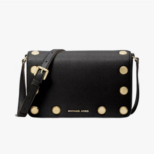 SAC BANDOULIÈRE HOLLY MEDIUM MICHAEL KORS 32R3G3HC6V BLACK VUE DE FACE