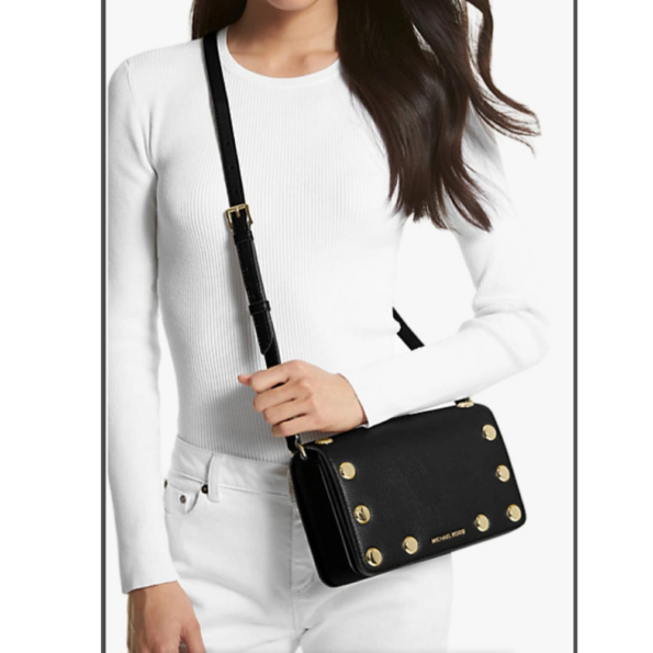 SAC BANDOULIÈRE HOLLY MEDIUM MICHAEL KORS 32R3G3HC6V BLACK VUE EN SITUATION