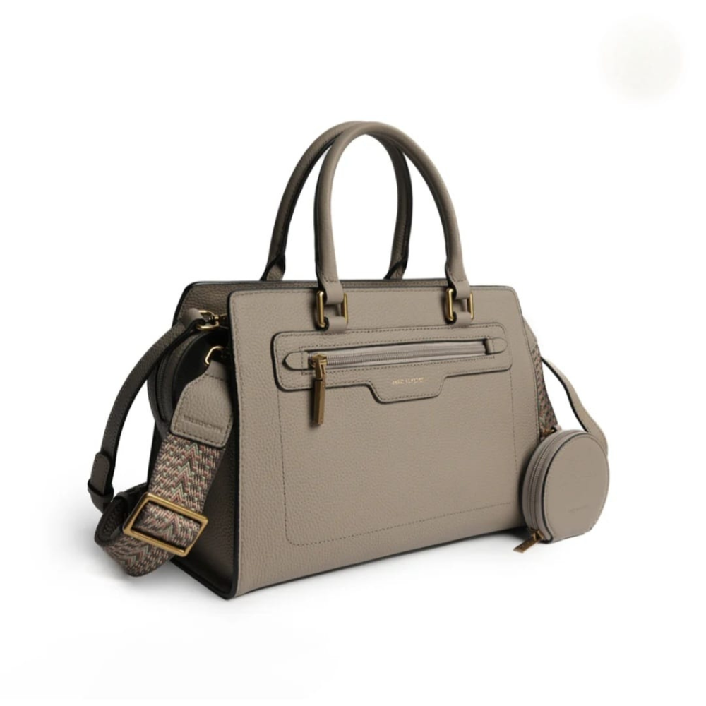SAC PORTÉ MAIN GIULIA MAC ALYSTER KC-108 TAUPE VUE LATÉRALE SAC PORTÉ MAIN GIULIA MAC ALYSTER KC-108 TAUPE VUE LATÉRALE