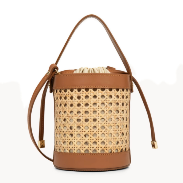 SAC SEAU CANNAGE ROTIN 480-110 LANCASTER CAMEL VUE DE DOS