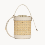 PETIT SAC SEAU CANNAGE ROTIN 480-110 LANCASTER ÉCRU VUE DE FACE