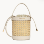 PETIT SAC SEAU CANNAGE ROTIN 480-110 LANCASTER ÉCRU VUE DE FACE