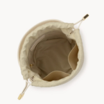 PETIT SAC SEAU CANNAGE ROTIN 480-110 LANCASTER ÉCRU VUE DE FACE