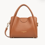 470-83 SAC À MAIN S IDA DOUBLE LANCASTER CAMEL-IN-ORANGE VUE DE FACE