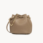 PETIT SAC BOURSE ALBA DOUBLE 470-80 LANCASTER TAUPE IN ORANGE VUE DE FACE