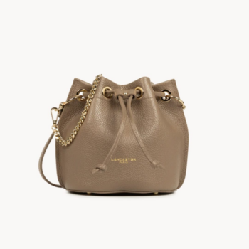 PETIT SAC BOURSE ALBA DOUBLE 470-80 LANCASTER TAUPE IN ORANGE VUE DE FACE