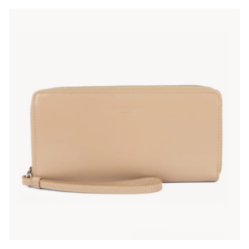 PORTEFEUILLE COMPAGNON LANCASTER PARIS PM 131-026 BEIGE FONCÉ VUE DE FACE