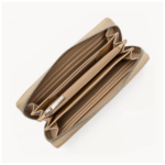 PORTEFEUILLE COMPAGNON LANCASTER PARIS PM 131-026 BEIGE FONCÉ VUE DE FACE