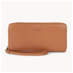 PORTEFEUILLE COMPAGNON LANCASTER PARIS PM 131-026 CAMEL VUE DE FACE