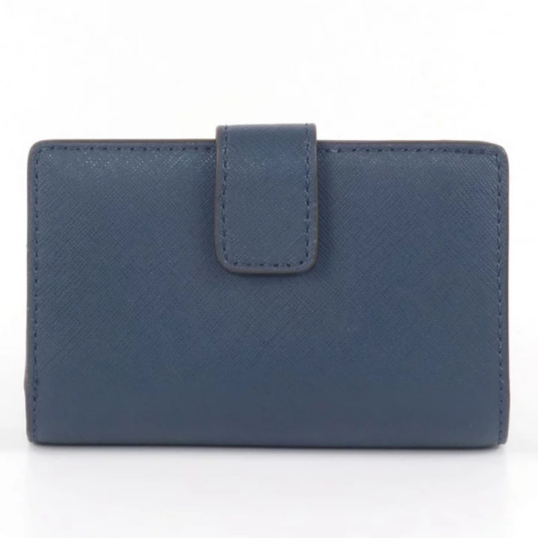PORTEFEUILLE JET SETTRAVEL SAFFIANO M MICHAEL KORS 35R4STVF6L MARINE VUE DE DOS