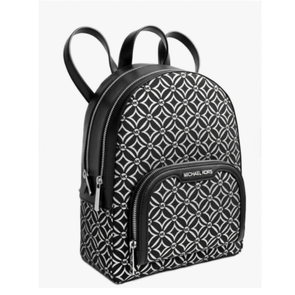 SAC À DOS JAYCEE BLACK SILVER MICHAEL KORS 35F4S8TB2J VUE LATÉRALE