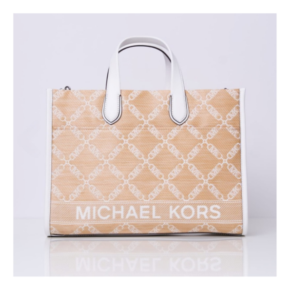 SAC FOURRE-TOUT GIGI MICHAEL KORS 30S4S3GT30 VUE DE FACE NAT-WHITE