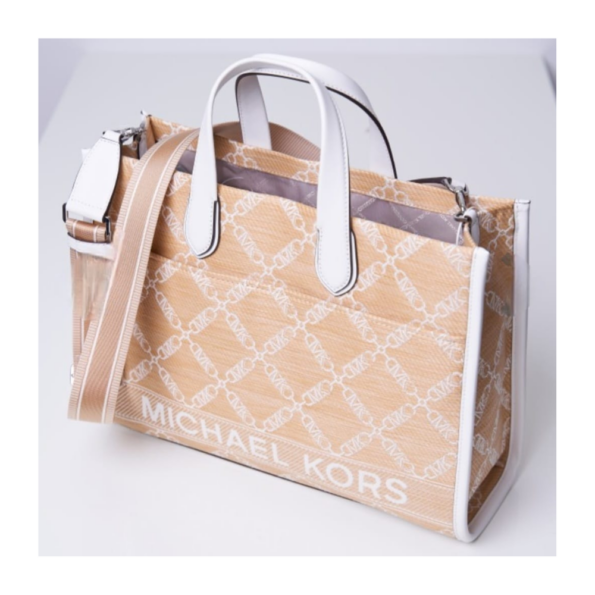 SAC FOURRE-TOUT GIGI MICHAEL KORS 30S4S3GT30 VUE LATÉRALE NAT-WHITE