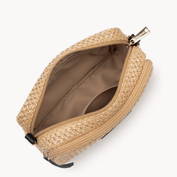 518-030 SAC TROTTEUR ZIPPÉ OSIER LANCASTER NOIR VUE INTÉRIEURE