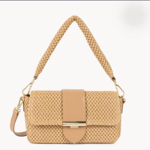 518-031 SAC TROTTEUR ZIPPÉ OSIER LANCASTER NATUREL VUE DE FACE