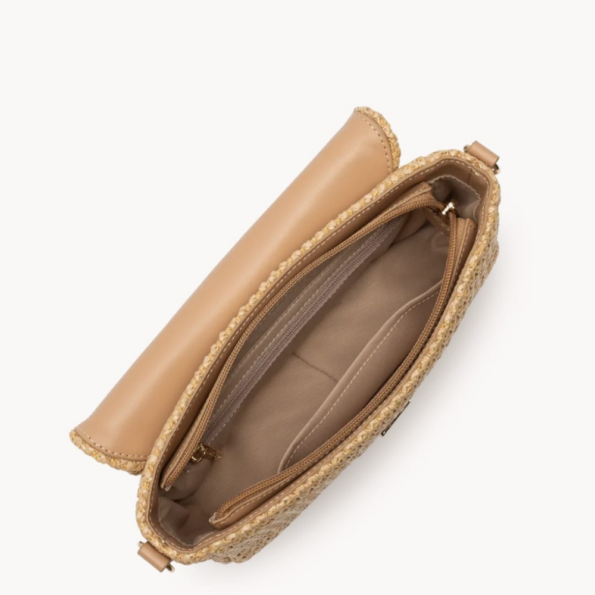 518-031 SAC TROTTEUR ZIPPÉ OSIER LANCASTER NATUREL VUE INTÉRIEURE
