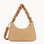 518-043 SAC BAGUETTE ZIPPÉ OSIER LANCASTER NATUREL VUE DE FACE