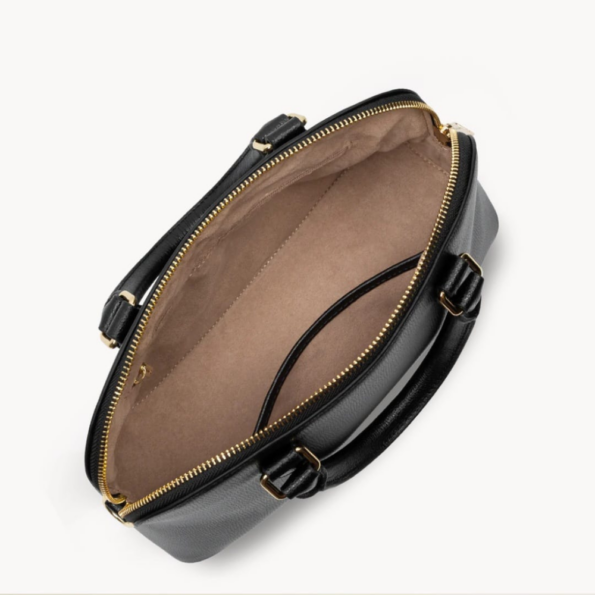 538-004 SAC DEMI-LUNE M SIERRA JIA LANCASTER NOIR VUE INTÉRIEURE