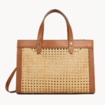 SAC CABAS M CANNAGE ROTIN LANCASTER CAMEL VUE DE FACE