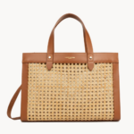 SAC CABAS M CANNAGE ROTIN LANCASTER CAMEL VUE DE FACE