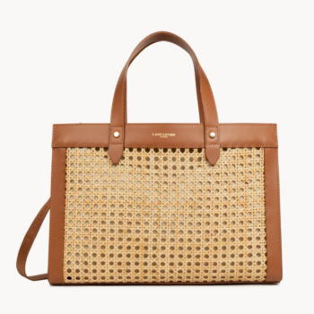 SAC CABAS M CANNAGE ROTIN LANCASTER CAMEL VUE DE FACE