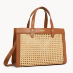 SAC CABAS M CANNAGE ROTIN LANCASTER CAMEL VUE DE FACE