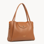 SAC CABAS ÉPAULE IDA DOUBLE NOIR-IN-NUDE 470-85 LANCASTER VUE DE FACE