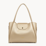 SAC CABAS ÉPAULE IDA DOUBLE NOIR-IN-NUDE 470-85 LANCASTER VUE DE FACE