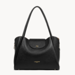 SAC CABAS ÉPAULE IDA DOUBLE NOIR-IN-NUDE 470-85 LANCASTER VUE DE FACE