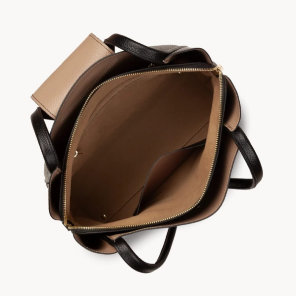 SAC CABAS ÉPAULE IDA DOUBLE NOIR-IN-NUDE 470-85 LANCASTER VUE INTÉRIEURE