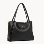 SAC CABAS ÉPAULE IDA DOUBLE NOIR-IN-NUDE 470-85 LANCASTER VUE DE FACE