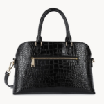 GRAND SAC DEMI-LUNE EXO LANCASTER 524-114 NOIR VUE DE FACE