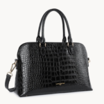 GRAND SAC DEMI-LUNE EXO LANCASTER 524-114 NOIR VUE DE FACE