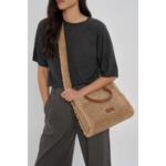 MINI SAC CABAS MAIN MOUMOUTE LANCASTER 518-055 COGNAC VUE DE FACE