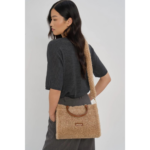 MINI SAC CABAS MAIN MOUMOUTE LANCASTER 518-055 COGNAC VUE DE FACE