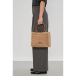 MINI SAC CABAS MAIN MOUMOUTE LANCASTER 518-055 COGNAC VUE DE FACE