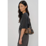 PETIT SAC POLOCHON MOUMOUTE LANCASTER 518-053 NOIR LEOPARD VUE DE FACE