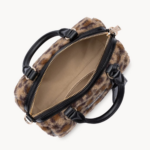 PETIT SAC POLOCHON MOUMOUTE LANCASTER 518-053 NOIR LEOPARD VUE DE FACE