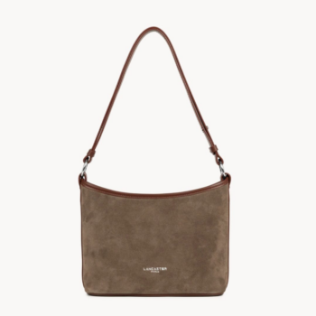 PETIT SAC SEAU SUEDE 480-80 LANCASTER CHÂTAIGNE VUE DE FACE