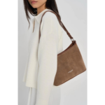 PETIT SAC SEAU SUEDE 480-80 LANCASTER CHÂTAIGNE VUE DE FACE