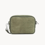 SAC BANDOULIERE SUEDE 480-064 LANCASTER KAKI VUE DE FACE