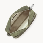 SAC BANDOULIERE SUEDE 480-064 LANCASTER KAKI VUE DE FACE