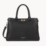 SAC CABAS MAIN LADY ROMY 572-107 LANCASTER NOIR VUE DE FACE