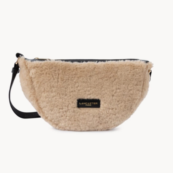 SAC MOUMOUTE BANANE LANCASTER 518-054 BEIGE NOIR VUE DE FACE