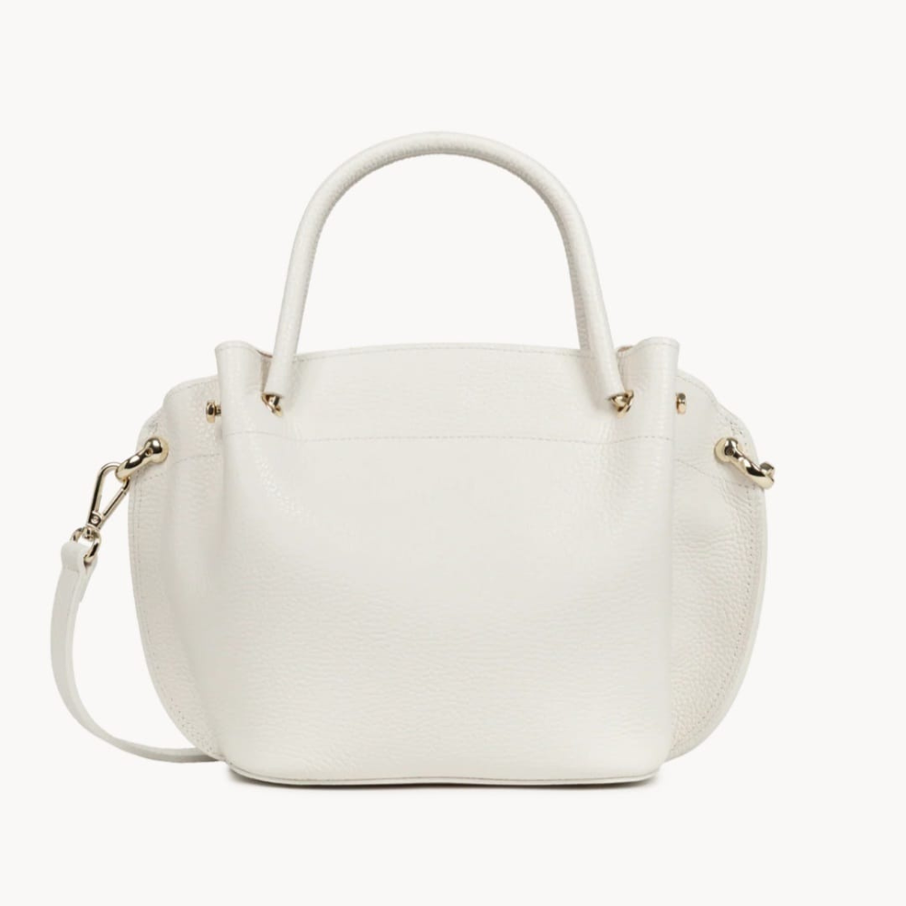 Sac à main Foulonné Double Louisa Lancaster 470-18 écru-beige vue de dos Sac à main Foulonné Double Louisa Lancaster 470-18 écru-beige vue de dos