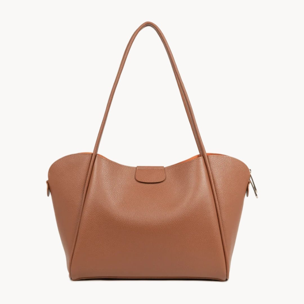 TRÈS GRAND SAC CABAS ÉPAULE IDA DOUBLE 470-86 CAMEL-IN-ORANGE LANCASTER VUE DE DOS TRÈS GRAND SAC CABAS ÉPAULE IDA DOUBLE 470-86 CAMEL-IN-ORANGE LANCASTER VUE DE DOS