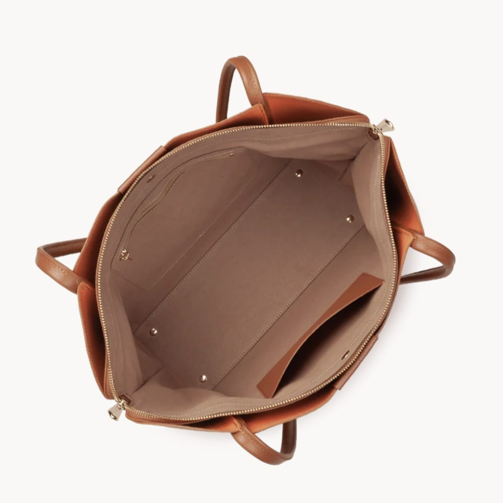 TRÈS GRAND SAC CABAS ÉPAULE IDA DOUBLE 470-86 CAMEL-IN-ORANGE LANCASTER VUE INTÉRIEURE TRÈS GRAND SAC CABAS ÉPAULE IDA DOUBLE 470-86 CAMEL-IN-ORANGE LANCASTER VUE INTÉRIEURE